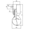 Миюча головка обертова TANKO S20, 270° вгору AWH