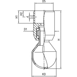 Миюча головка обертова TANKO S20, 270° вгору AWH