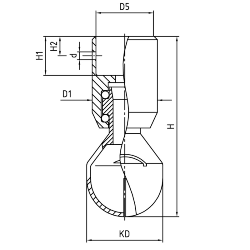 Миюча головка обертова TANKO S40, 360° AWH