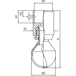 Миюча головка обертова TANKO S40, 360° AWH