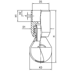Миюча головка обертова TANKO S50, 270° вгору AWH