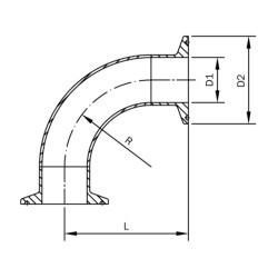 Відвід 90° Clamp/Clamp AWH
