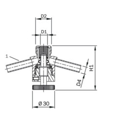 Пробовідбірний клапан різьбовий G 1/2" AWH