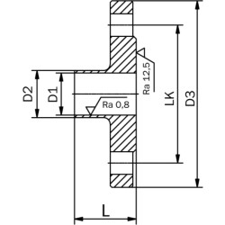 Фланець приварний встик EN 1092-1 Type 11 Form B1 AWH
