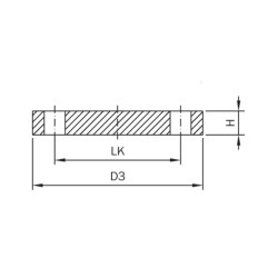 Фланець глухий EN 1092-1 Type 05 Form A AWH