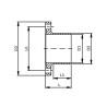 Фланець зі штуцером конічним DIN 11864-2, серія труб A AWH
