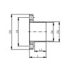 Фланець зі штуцером конічним DIN 11864-2, серія труб B AWH