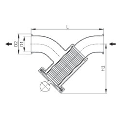 Брудовловлювач Clamp-Clamp DIN AWH