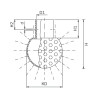 Миюча головка статична TANKO SB20, 360° AWH