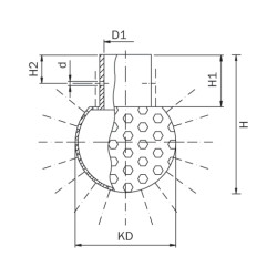 Миюча головка статична TANKO SB24, 360° AWH