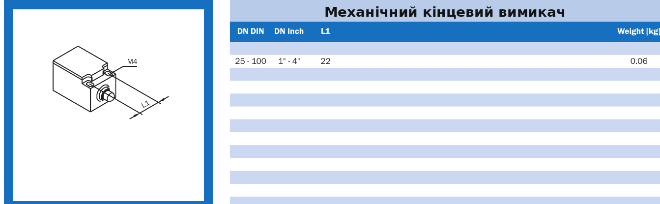 Механічний кінцевий вимикач AWH